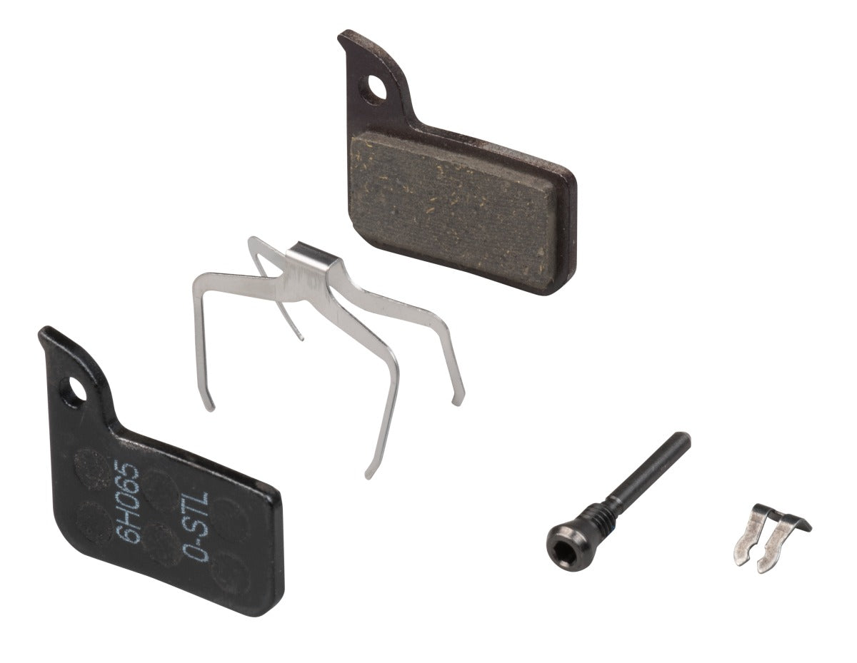 SRAM organic steel quiet disc brake pads for HRD monoblock calipers with spreader spring and pin