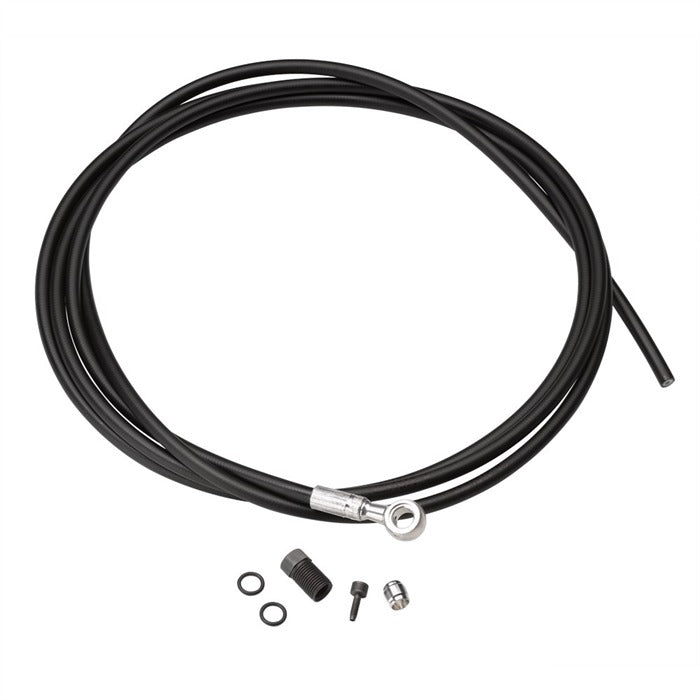 Coiled black SRAM hydraulic disc brake hose, 2 meter length