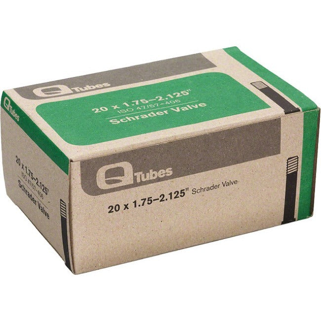 Q-Tubes box for a 20 x 1.75-2.125 inch inner tube with Schrader valve.