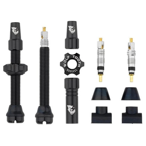 Wolf Tooth Tubeless Valve Stem Kit, 44mm, Black