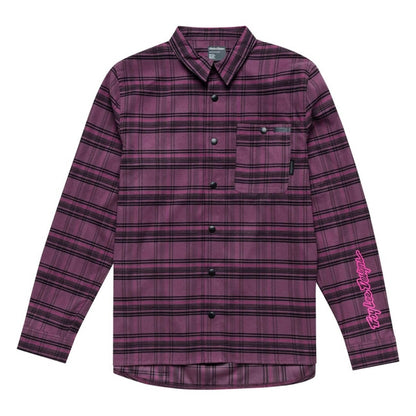 Troy Lee Designs Grind Flannel shirt in YD Plaid Deep Purple