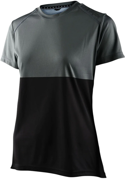 Troy Lee Designs Women's Lilium short-sleeve jersey in Block Green Black